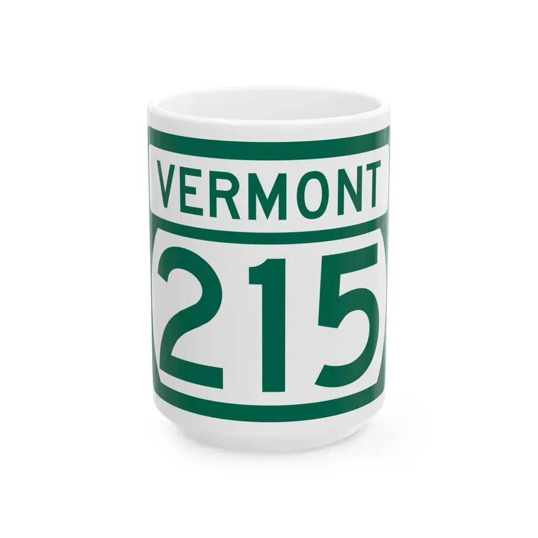 Vermont 215 (Vermont) (Road Sign) White Coffee Mug 15oz - Go Mug Yourself