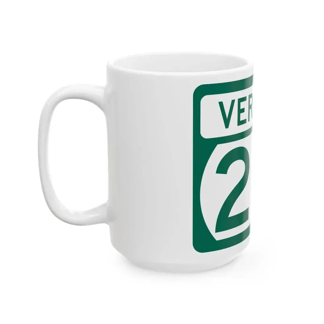 Vermont 215 (Vermont) (Road Sign) White Coffee Mug - Go Mug Yourself