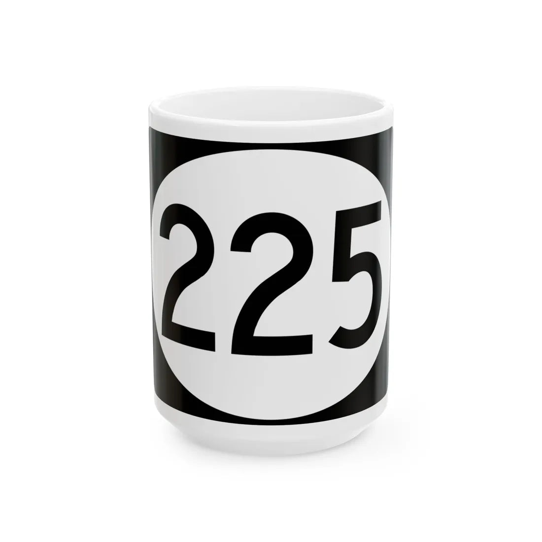 Vermont 225 town (Vermont) (Road Sign) White Coffee Mug 15oz - Go Mug Yourself