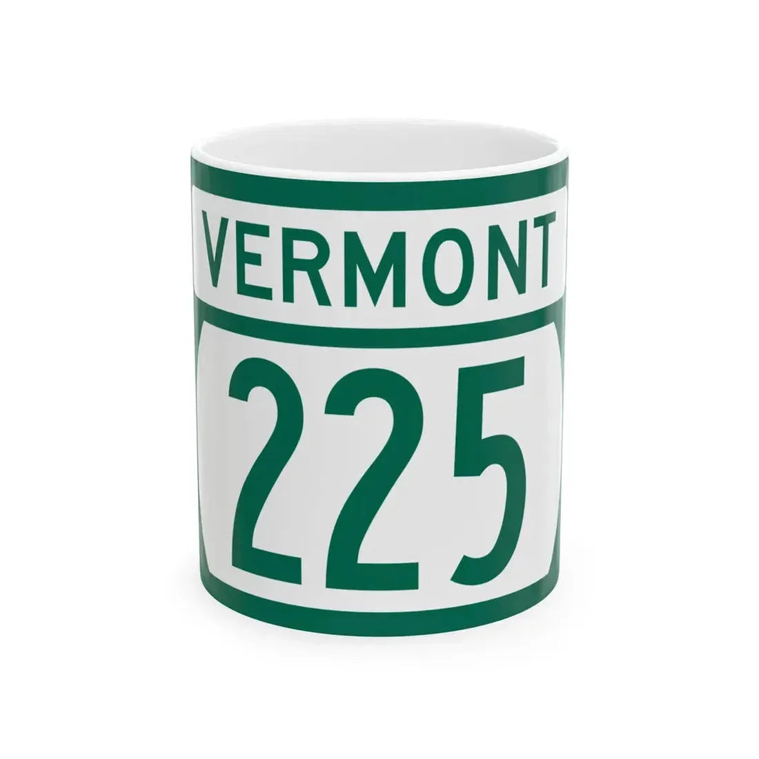 Vermont 225 (Vermont) (Road Sign) White Coffee Mug 11oz - Go Mug Yourself
