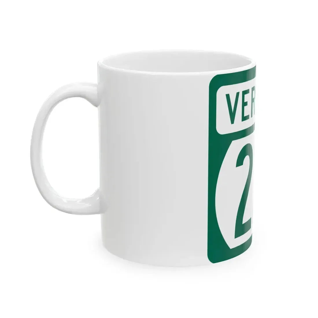 Vermont 22A (Vermont) (Road Sign) White Coffee Mug - Go Mug Yourself