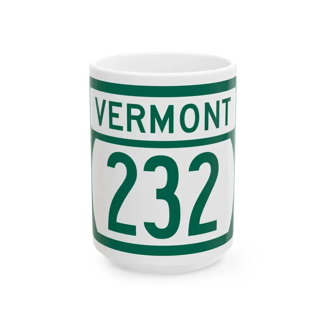 Vermont 232 (Vermont) (Road Sign) White Coffee Mug 15oz - Go Mug Yourself