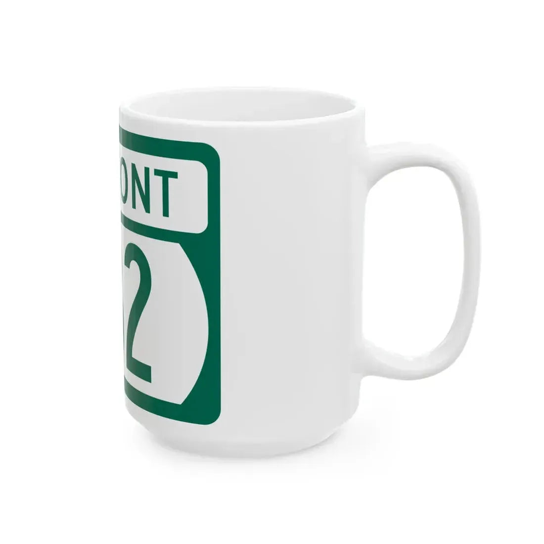 Vermont 232 (Vermont) (Road Sign) White Coffee Mug - Go Mug Yourself