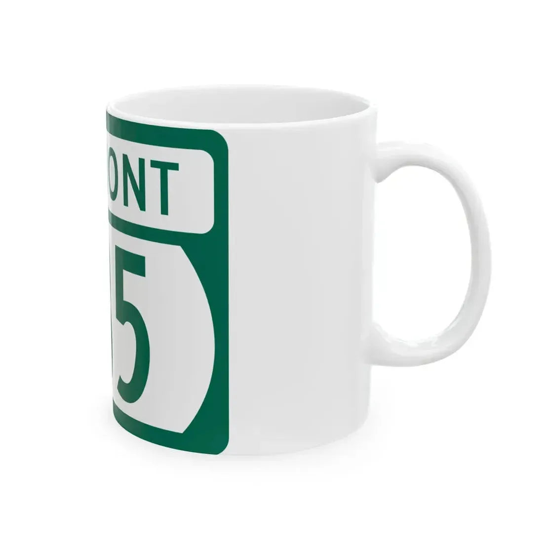 Vermont 235 (Vermont) (Road Sign) White Coffee Mug - Go Mug Yourself