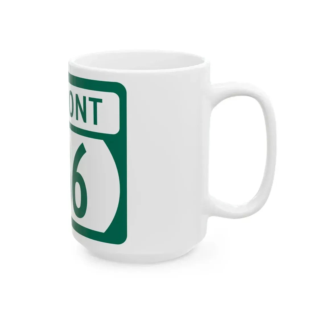 Vermont 236 (Vermont) (Road Sign) White Coffee Mug - Go Mug Yourself
