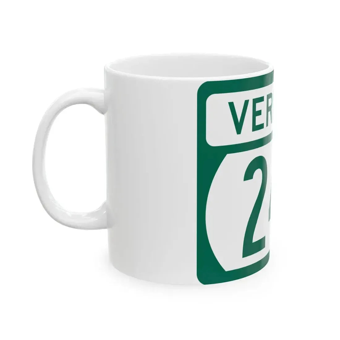 Vermont 242 (Vermont) (Road Sign) White Coffee Mug - Go Mug Yourself