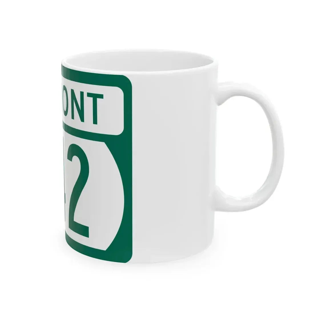 Vermont 242 (Vermont) (Road Sign) White Coffee Mug - Go Mug Yourself