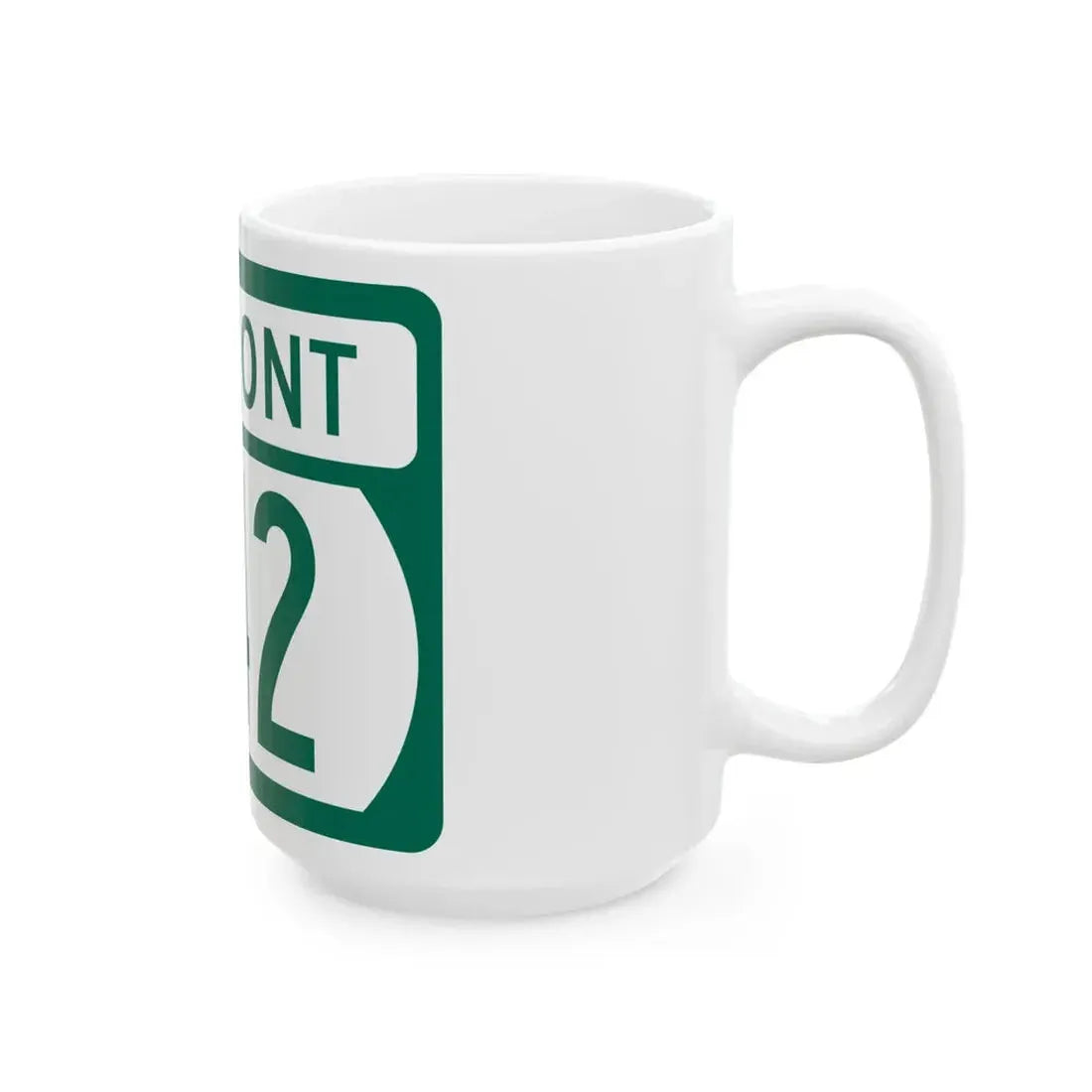 Vermont 242 (Vermont) (Road Sign) White Coffee Mug - Go Mug Yourself