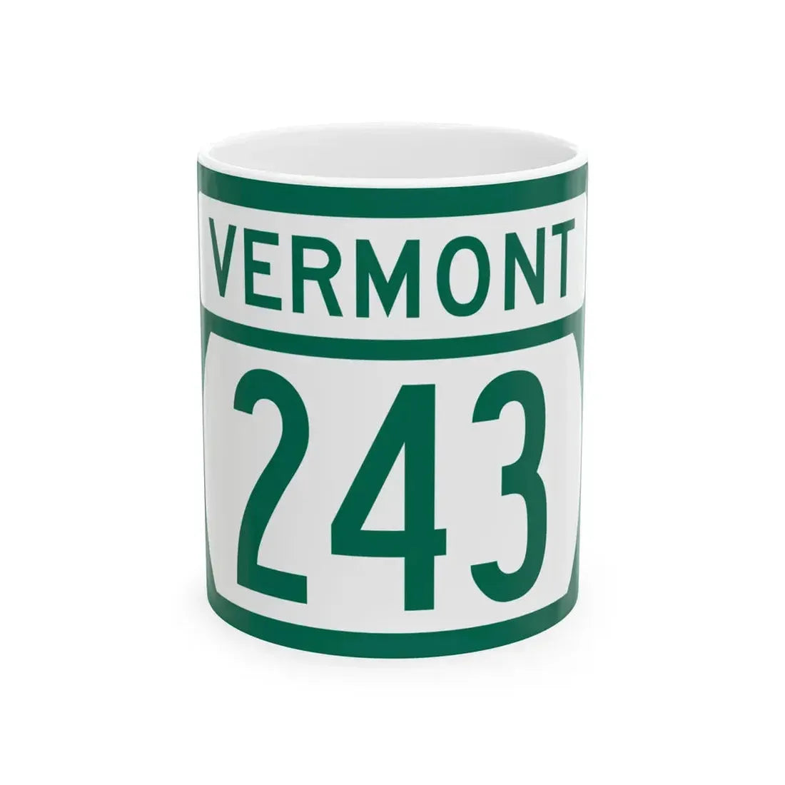 Vermont 243 (Vermont) (Road Sign) White Coffee Mug 11oz - Go Mug Yourself