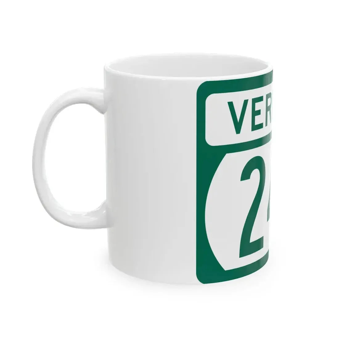Vermont 244 (Vermont) (Road Sign) White Coffee Mug - Go Mug Yourself