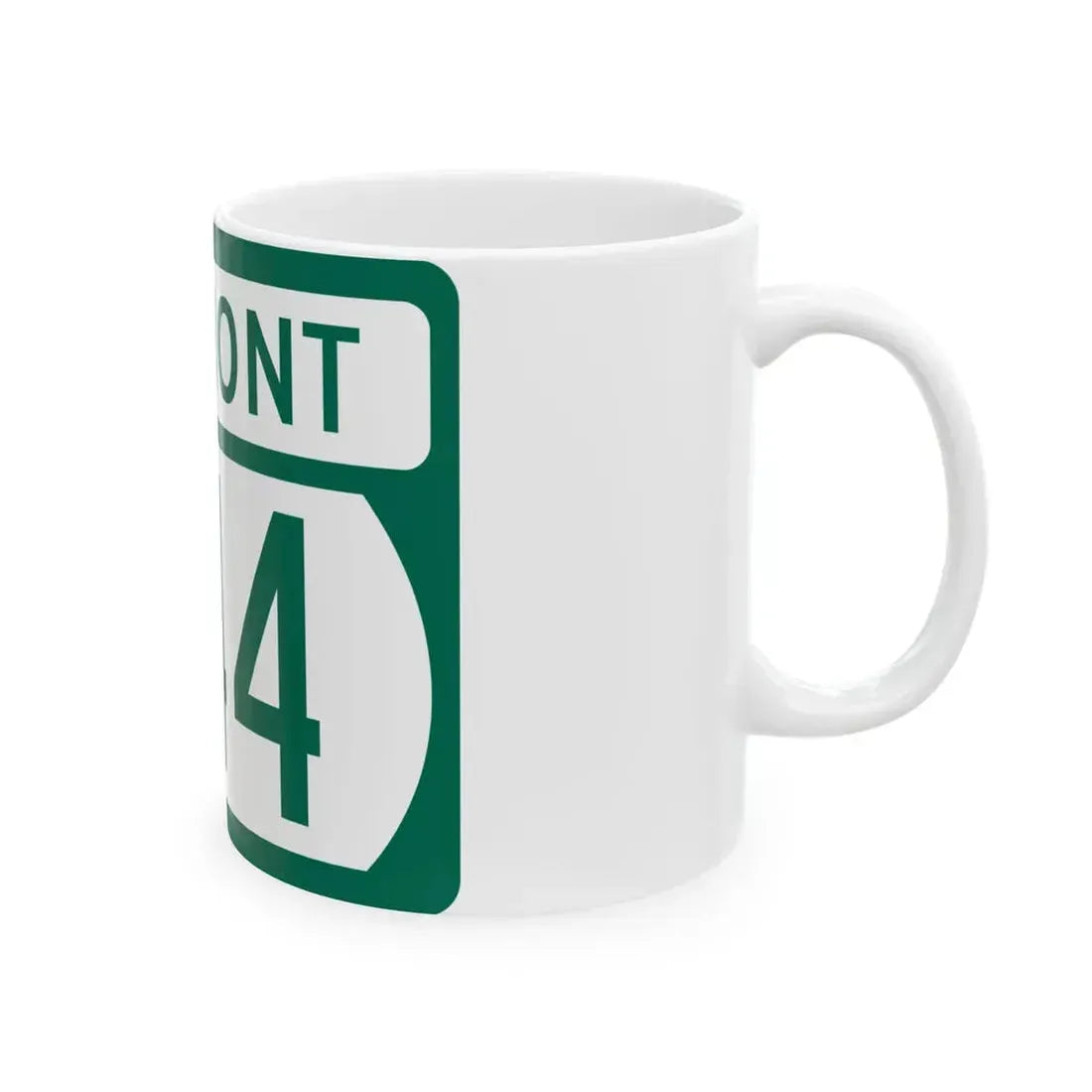 Vermont 244 (Vermont) (Road Sign) White Coffee Mug - Go Mug Yourself