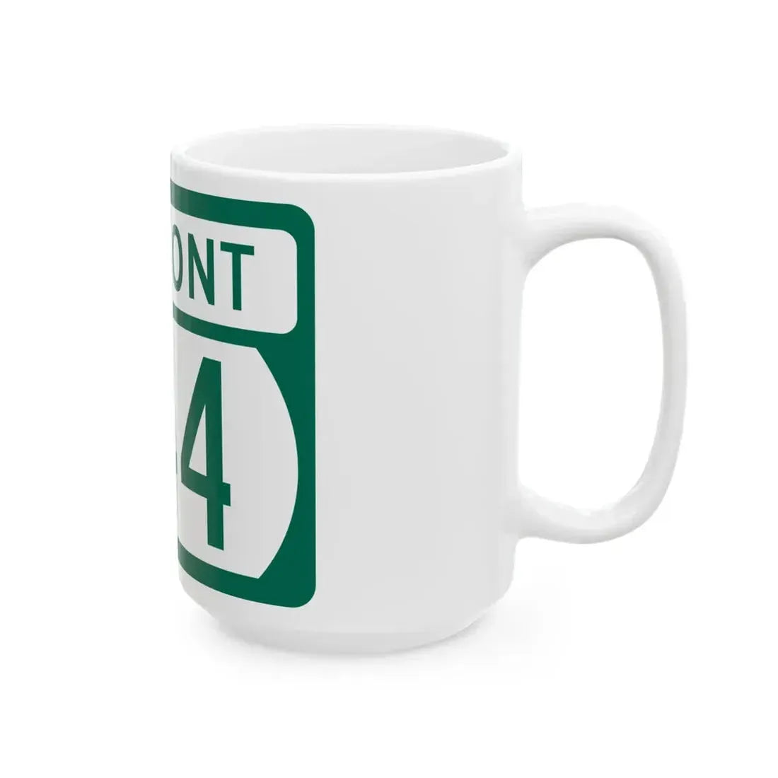Vermont 244 (Vermont) (Road Sign) White Coffee Mug - Go Mug Yourself