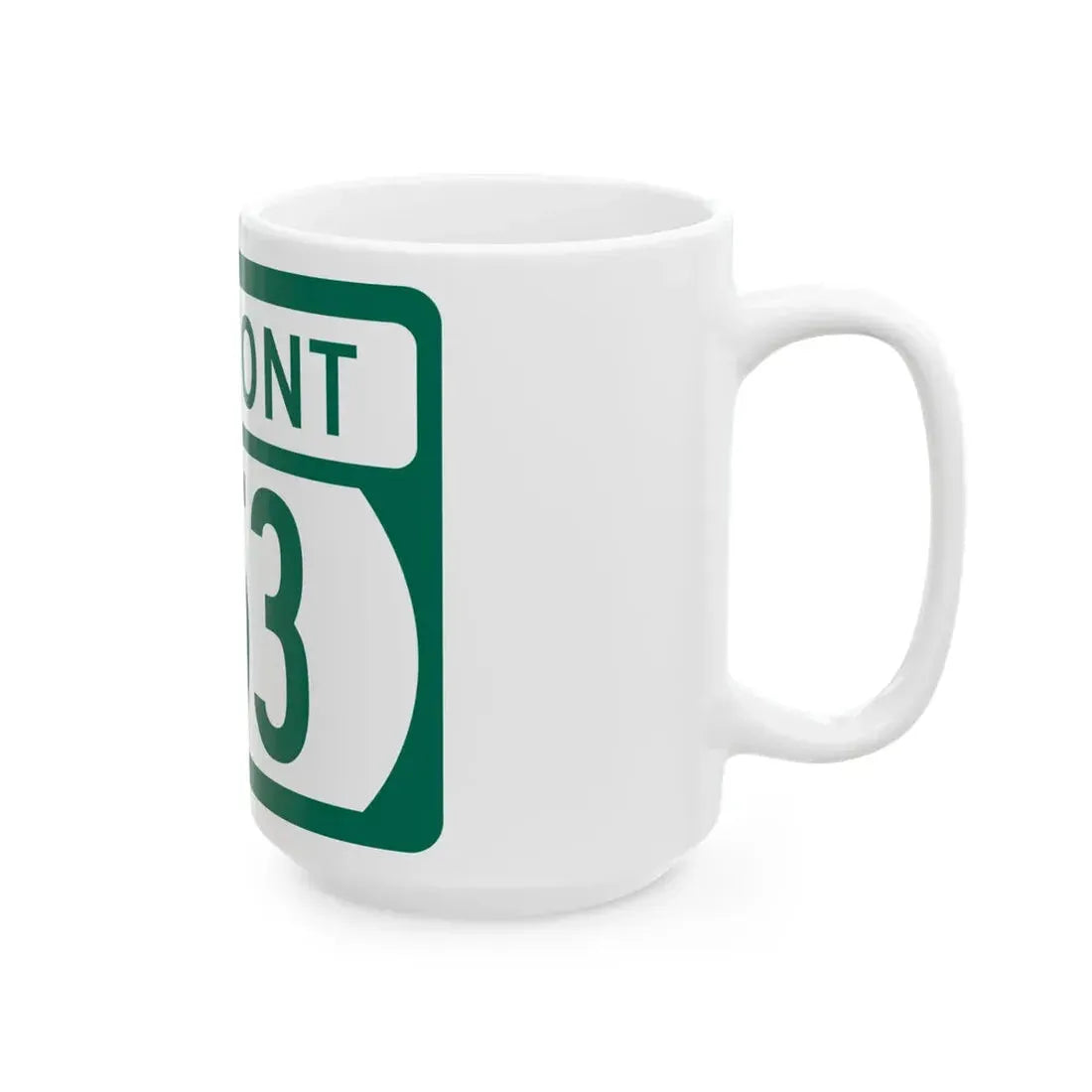 Vermont 253 (Vermont) (Road Sign) White Coffee Mug - Go Mug Yourself