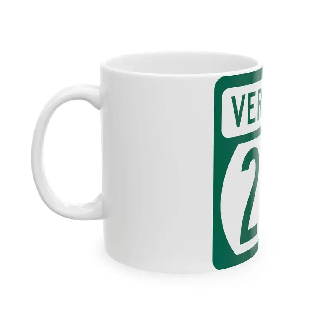 Vermont 25B (Vermont) (Road Sign) White Coffee Mug - Go Mug Yourself
