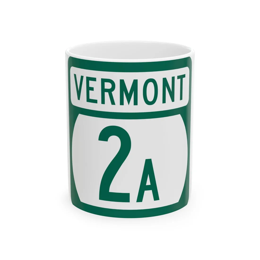 Vermont 2A (Vermont) (Road Sign) White Coffee Mug 11oz - Go Mug Yourself