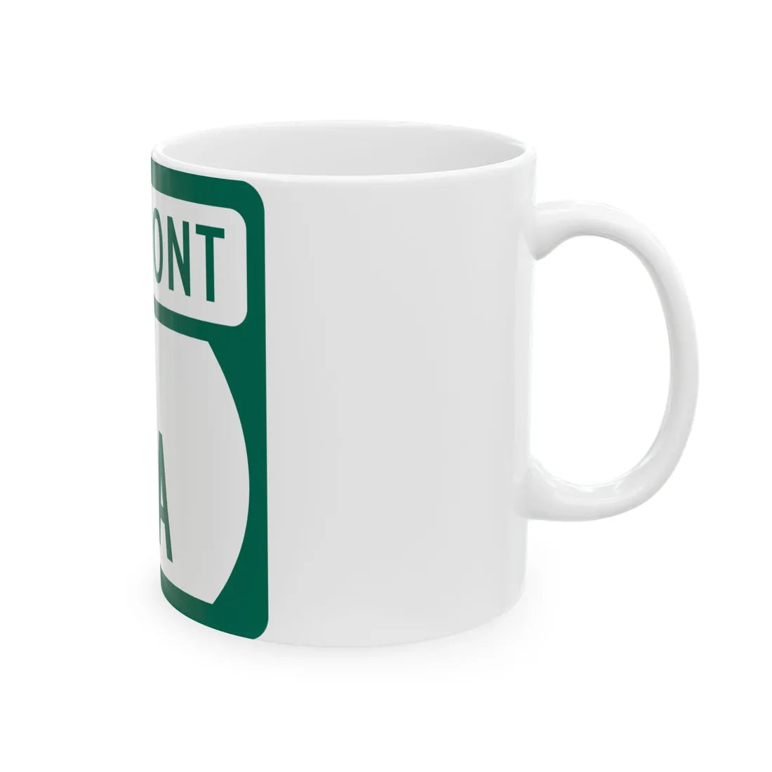 Vermont 2A (Vermont) (Road Sign) White Coffee Mug - Go Mug Yourself