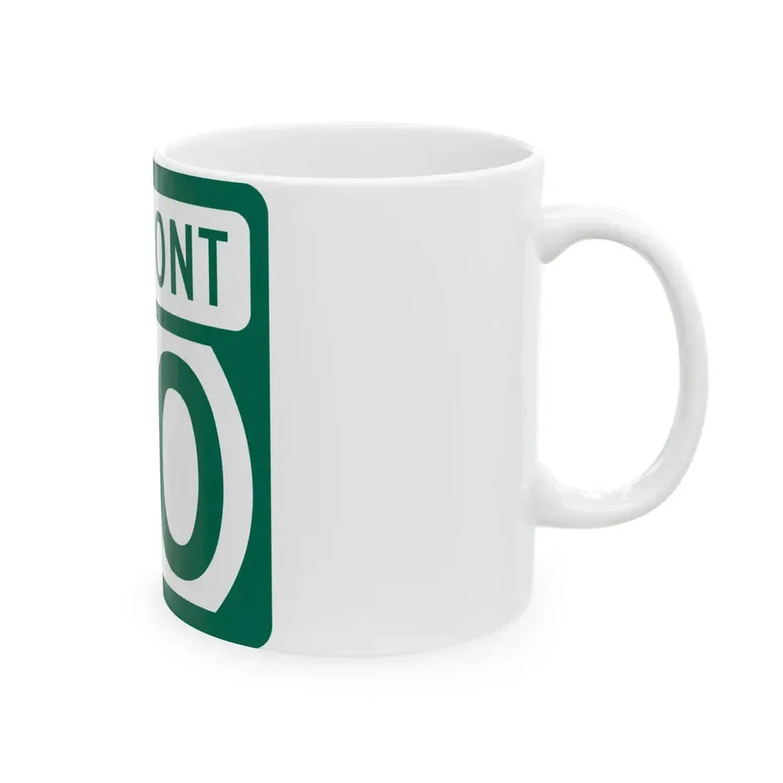Vermont 30 (Vermont) (Road Sign) White Coffee Mug - Go Mug Yourself