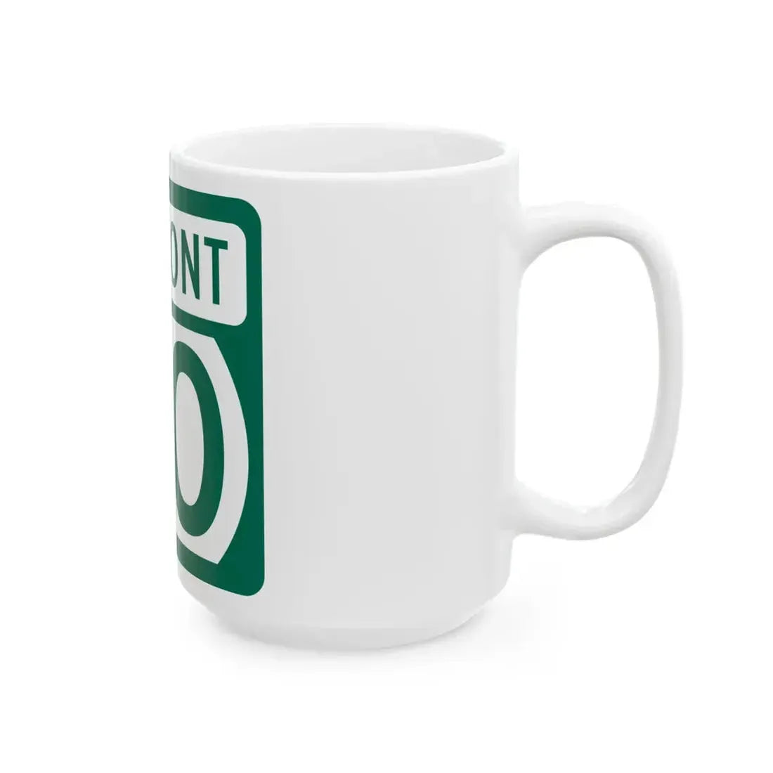 Vermont 30 (Vermont) (Road Sign) White Coffee Mug - Go Mug Yourself