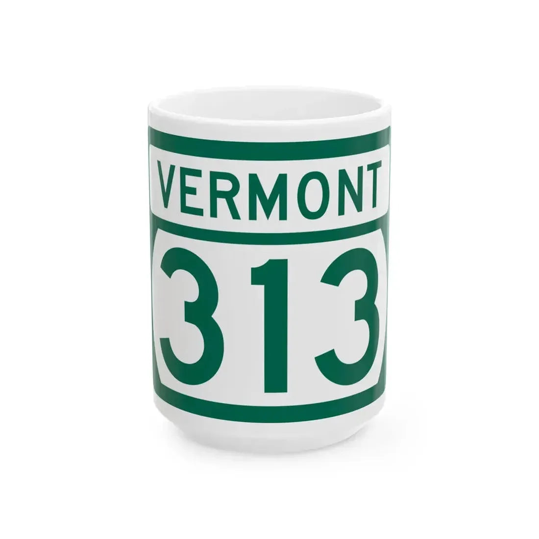 Vermont 313 (Vermont) (Road Sign) White Coffee Mug 15oz - Go Mug Yourself