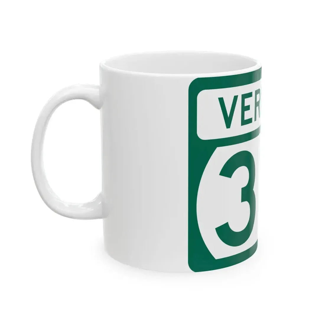 Vermont 313 (Vermont) (Road Sign) White Coffee Mug - Go Mug Yourself