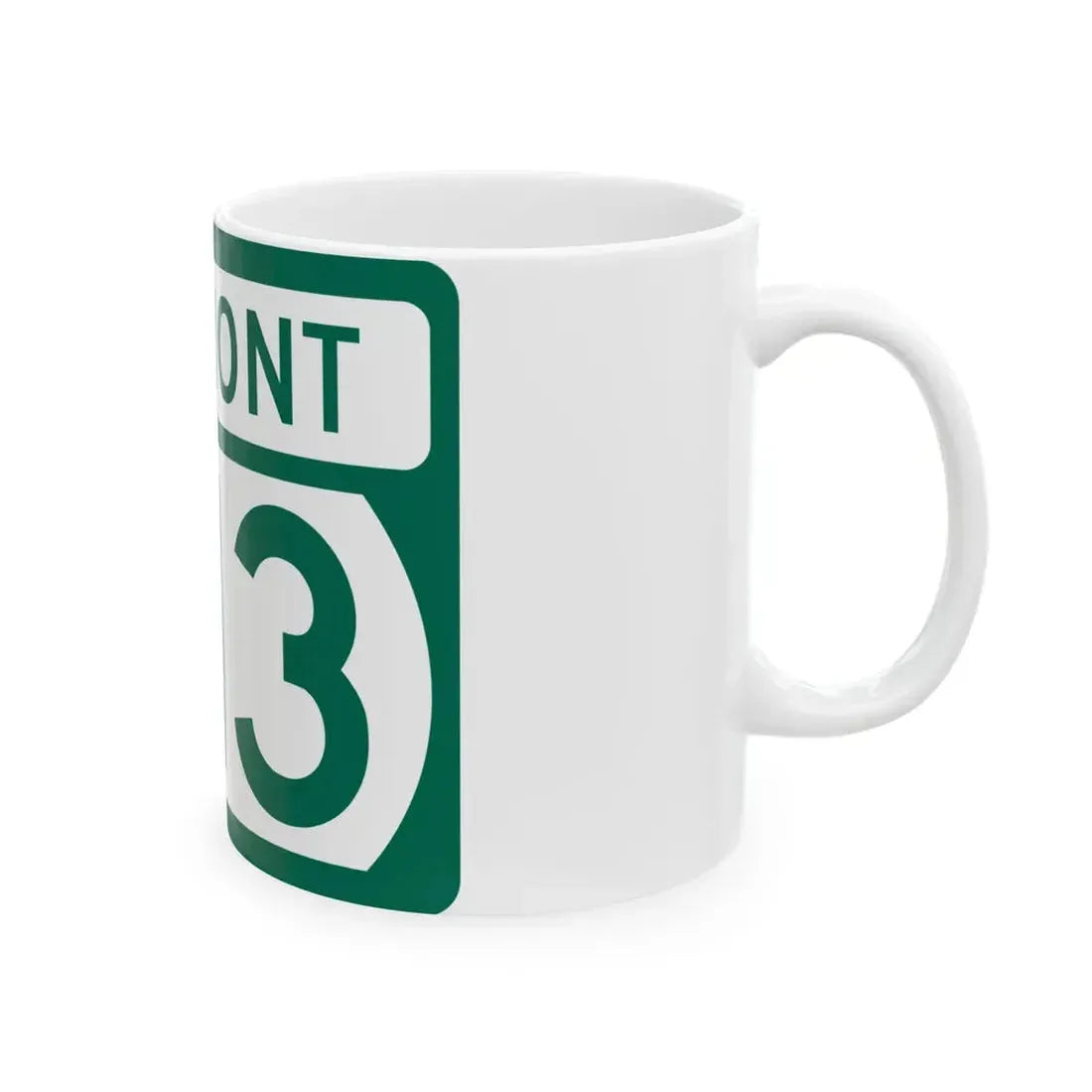 Vermont 313 (Vermont) (Road Sign) White Coffee Mug - Go Mug Yourself