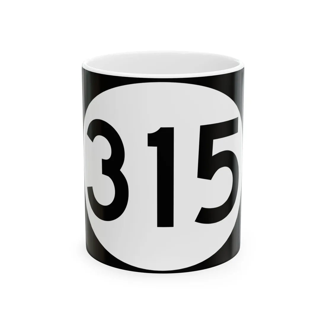 Vermont 315 town (Vermont) (Road Sign) White Coffee Mug 11oz - Go Mug Yourself