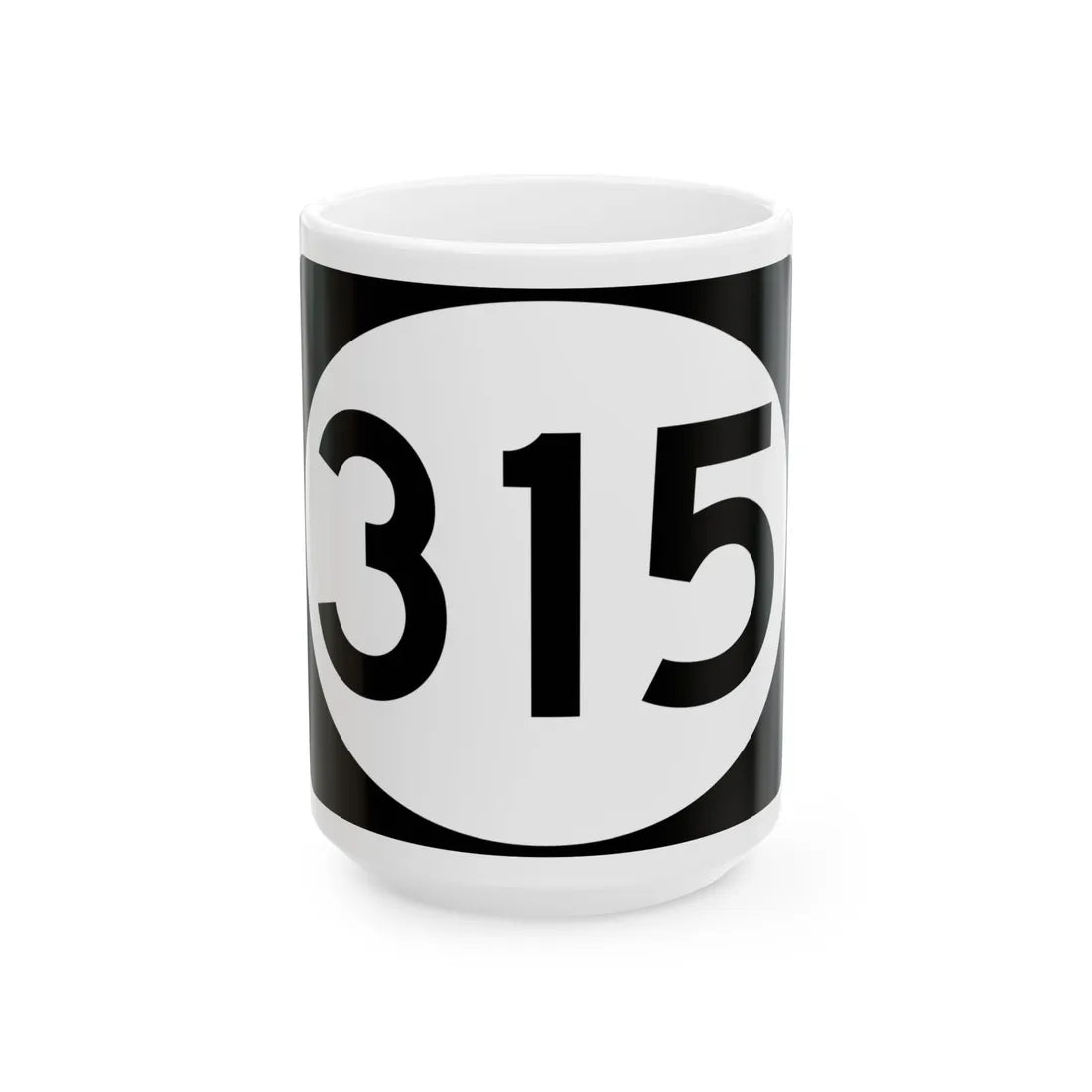 Vermont 315 town (Vermont) (Road Sign) White Coffee Mug 15oz - Go Mug Yourself