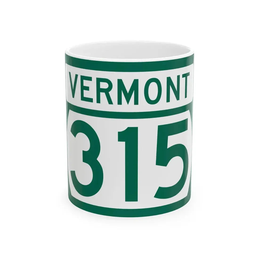 Vermont 315 (Vermont) (Road Sign) White Coffee Mug 11oz - Go Mug Yourself
