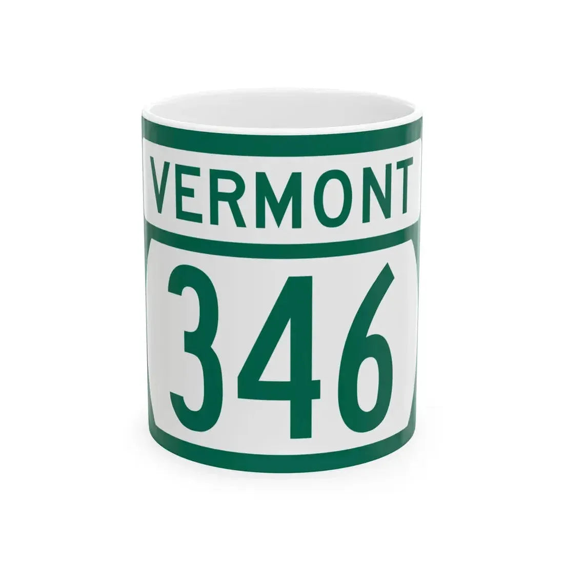 Vermont 346 (Vermont) (Road Sign) White Coffee Mug 11oz - Go Mug Yourself