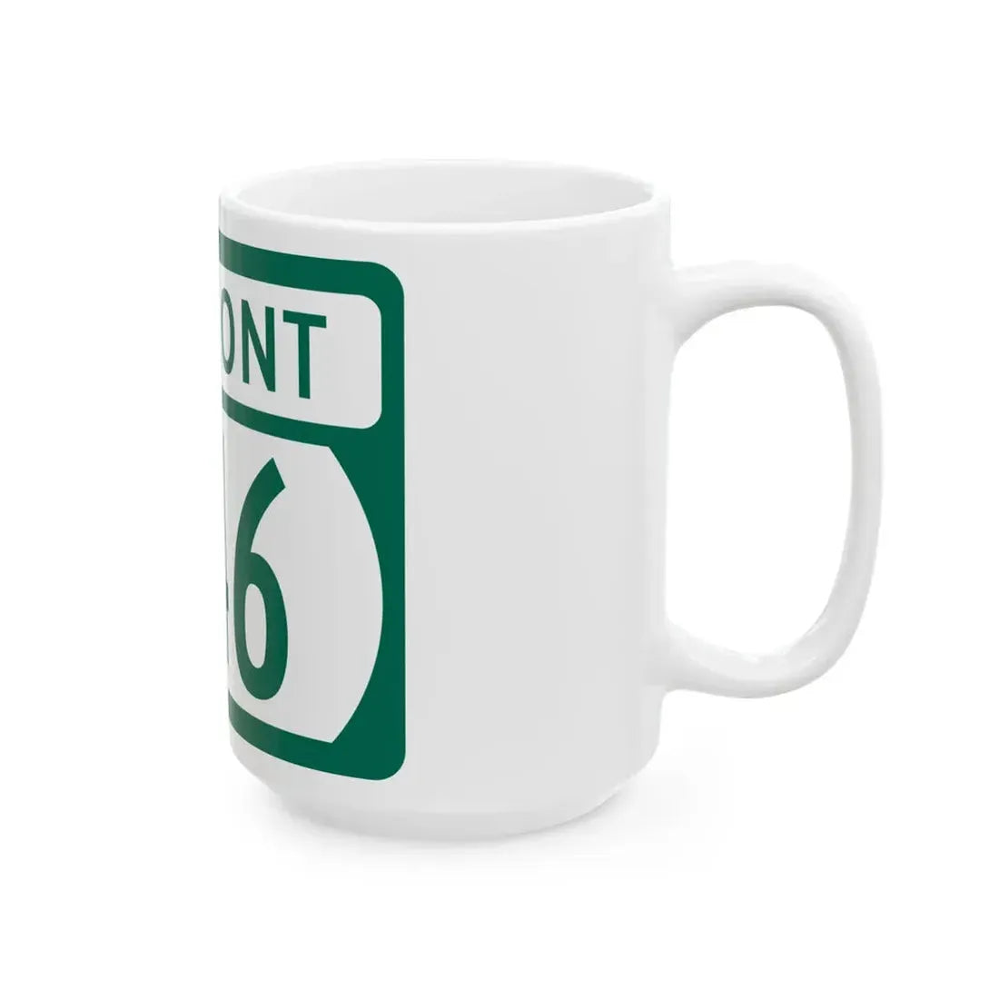 Vermont 346 (Vermont) (Road Sign) White Coffee Mug - Go Mug Yourself