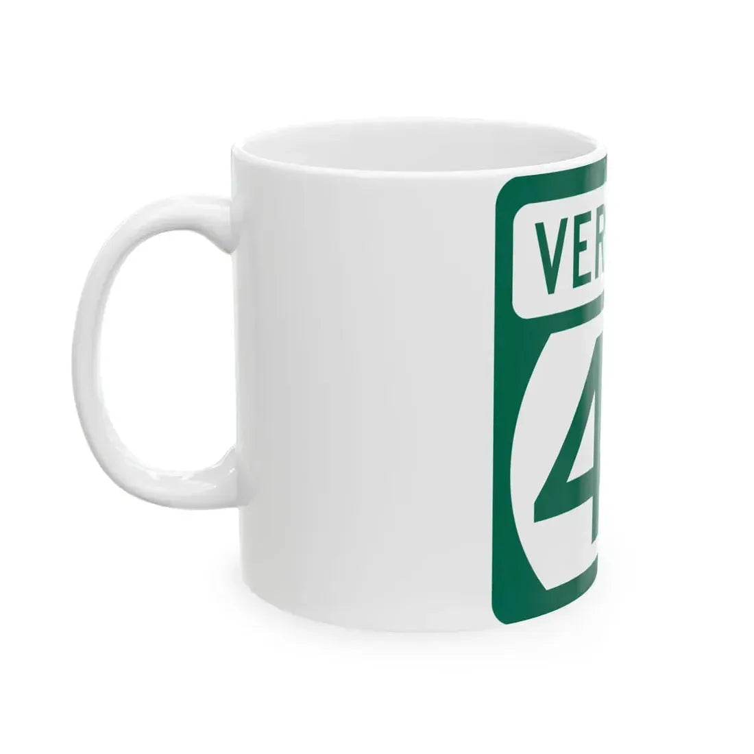 Vermont 44 (Vermont) (Road Sign) White Coffee Mug - Go Mug Yourself