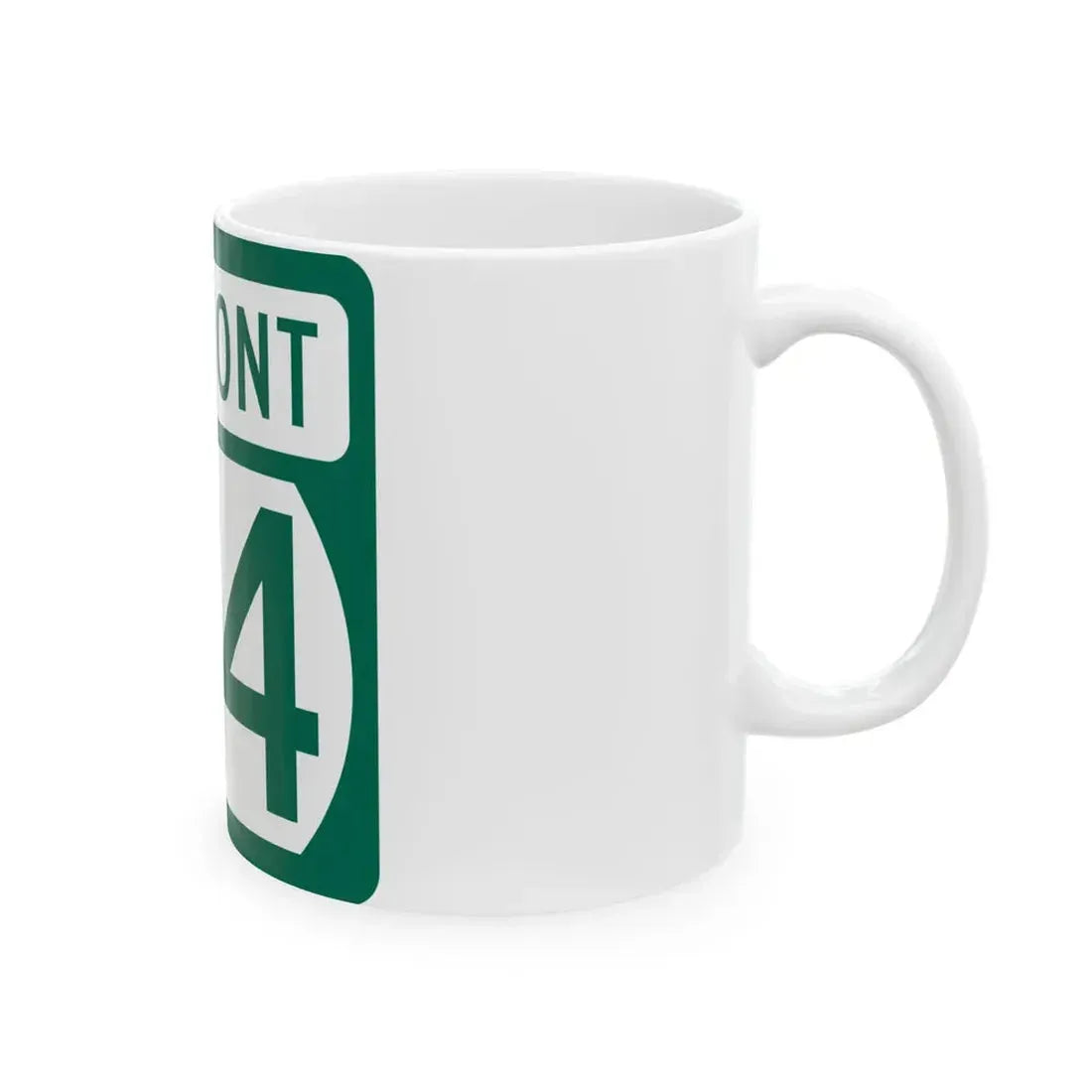Vermont 44 (Vermont) (Road Sign) White Coffee Mug - Go Mug Yourself
