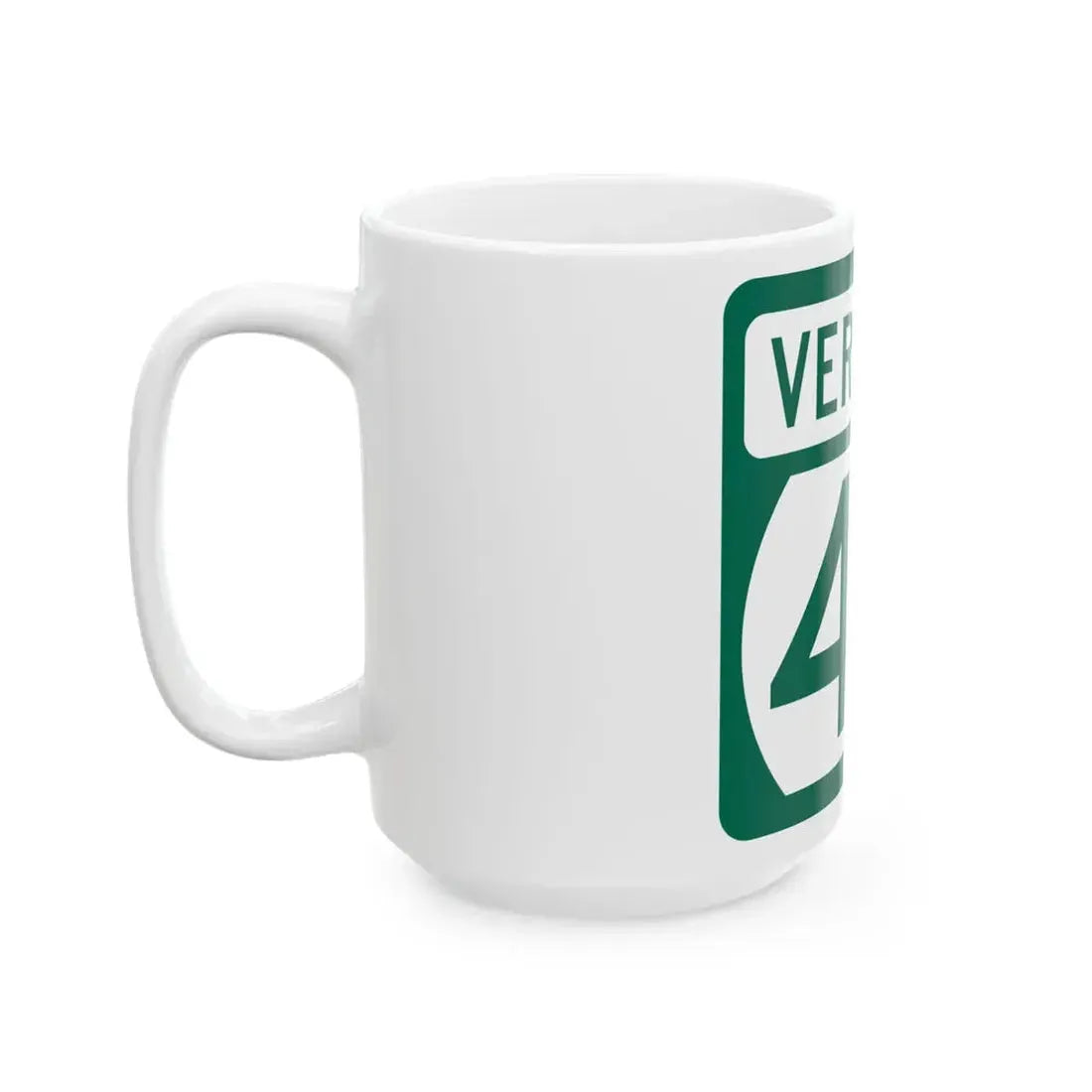 Vermont 44 (Vermont) (Road Sign) White Coffee Mug - Go Mug Yourself