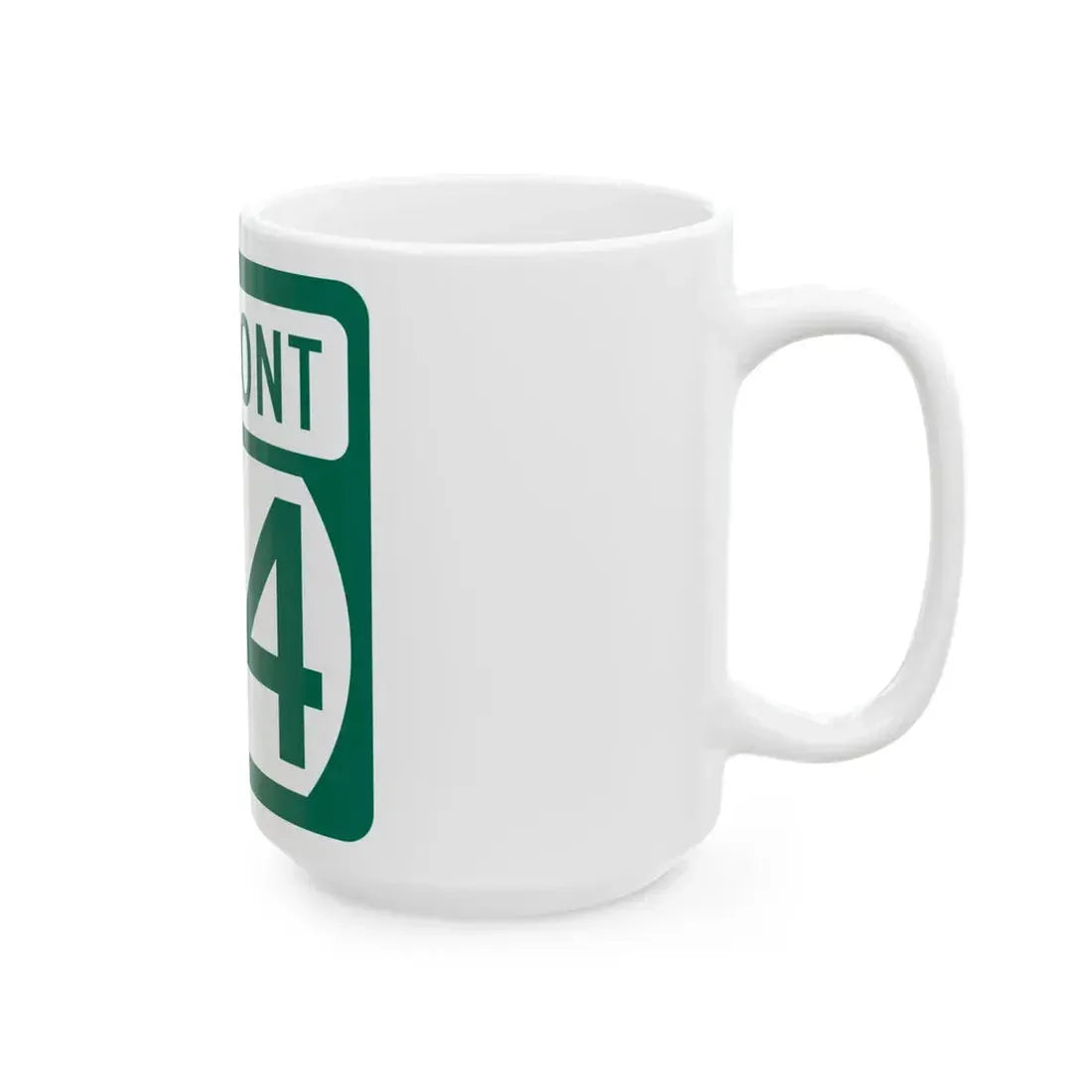 Vermont 44 (Vermont) (Road Sign) White Coffee Mug - Go Mug Yourself