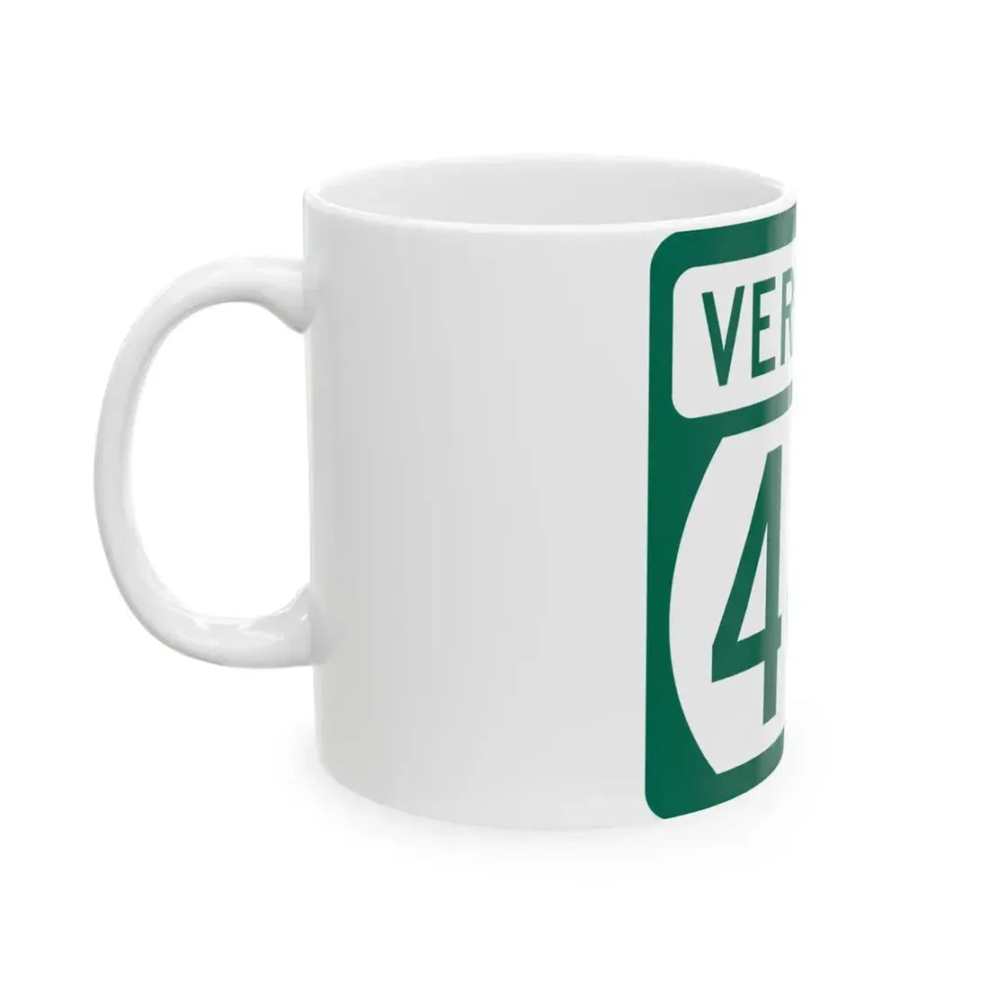 Vermont 44A (Vermont) (Road Sign) White Coffee Mug - Go Mug Yourself
