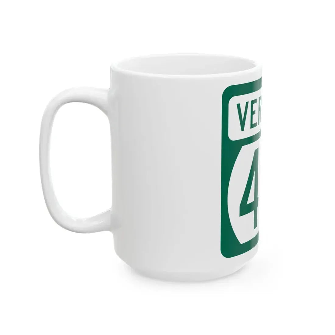 Vermont 44A (Vermont) (Road Sign) White Coffee Mug - Go Mug Yourself