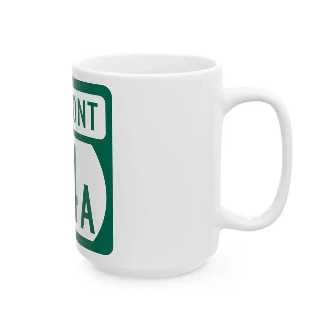 Vermont 44A (Vermont) (Road Sign) White Coffee Mug - Go Mug Yourself