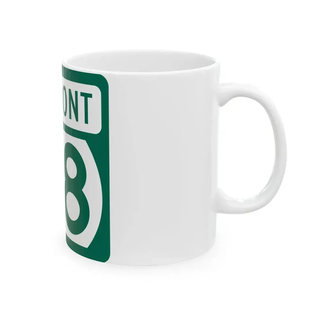 Vermont 58 (Vermont) (Road Sign) White Coffee Mug - Go Mug Yourself