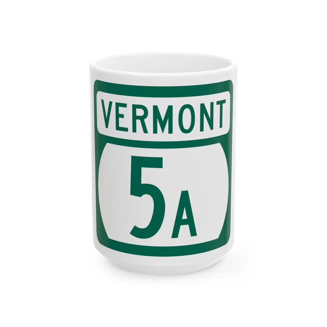 Vermont 5A (Vermont) (Road Sign) White Coffee Mug 15oz - Go Mug Yourself
