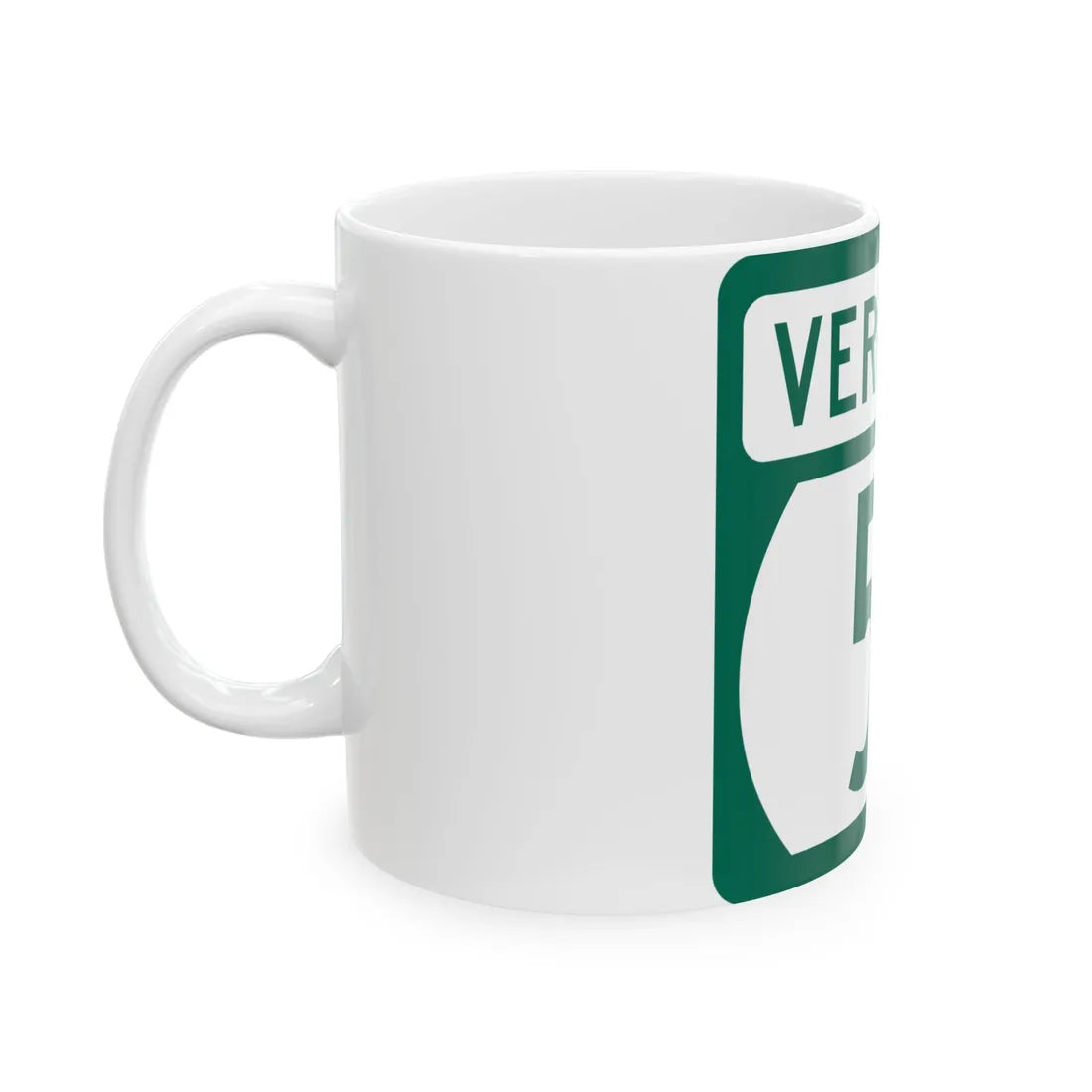 Vermont 5A (Vermont) (Road Sign) White Coffee Mug - Go Mug Yourself