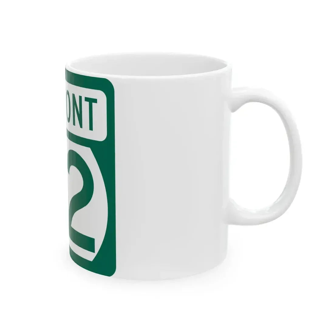 Vermont 62 (Vermont) (Road Sign) White Coffee Mug - Go Mug Yourself
