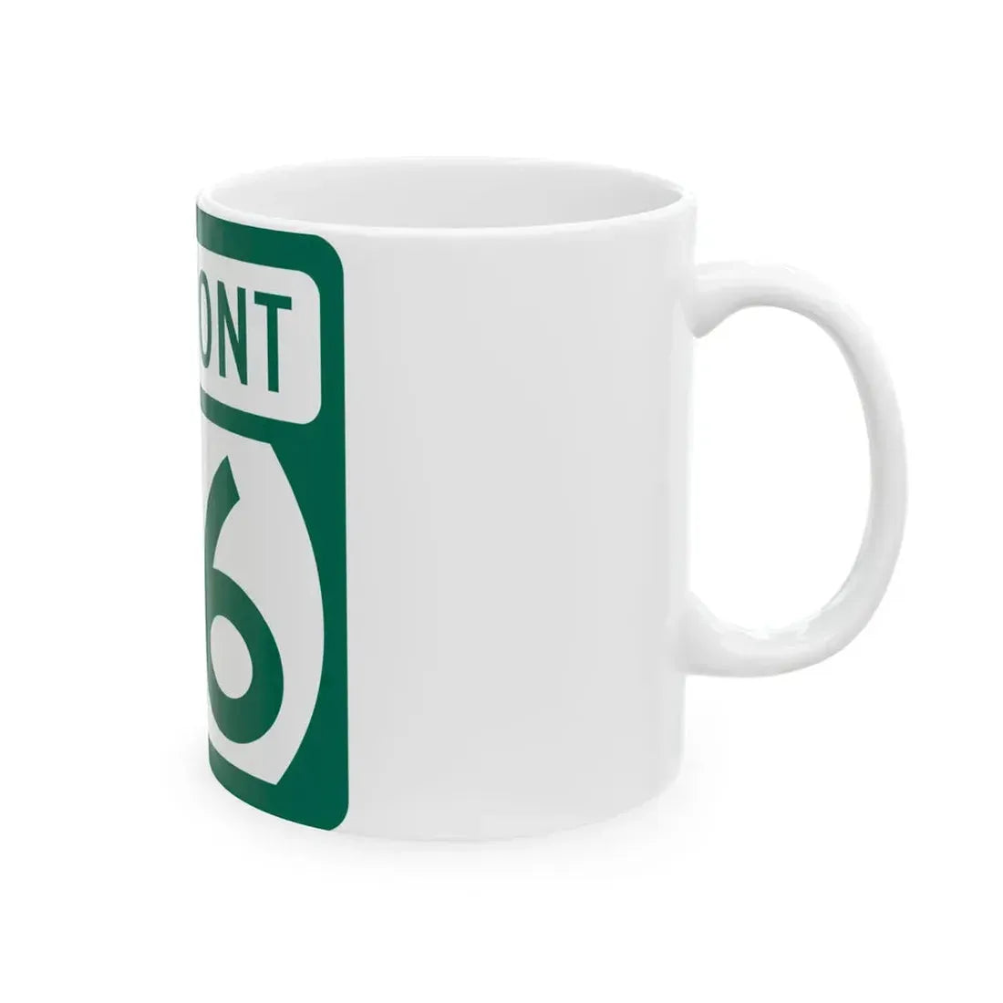 Vermont 66 (Vermont) (Road Sign) White Coffee Mug - Go Mug Yourself