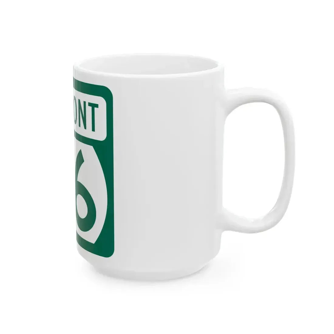 Vermont 66 (Vermont) (Road Sign) White Coffee Mug - Go Mug Yourself