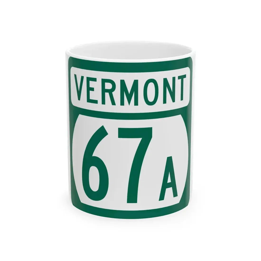 Vermont 67A (Vermont) (Road Sign) White Coffee Mug 11oz - Go Mug Yourself