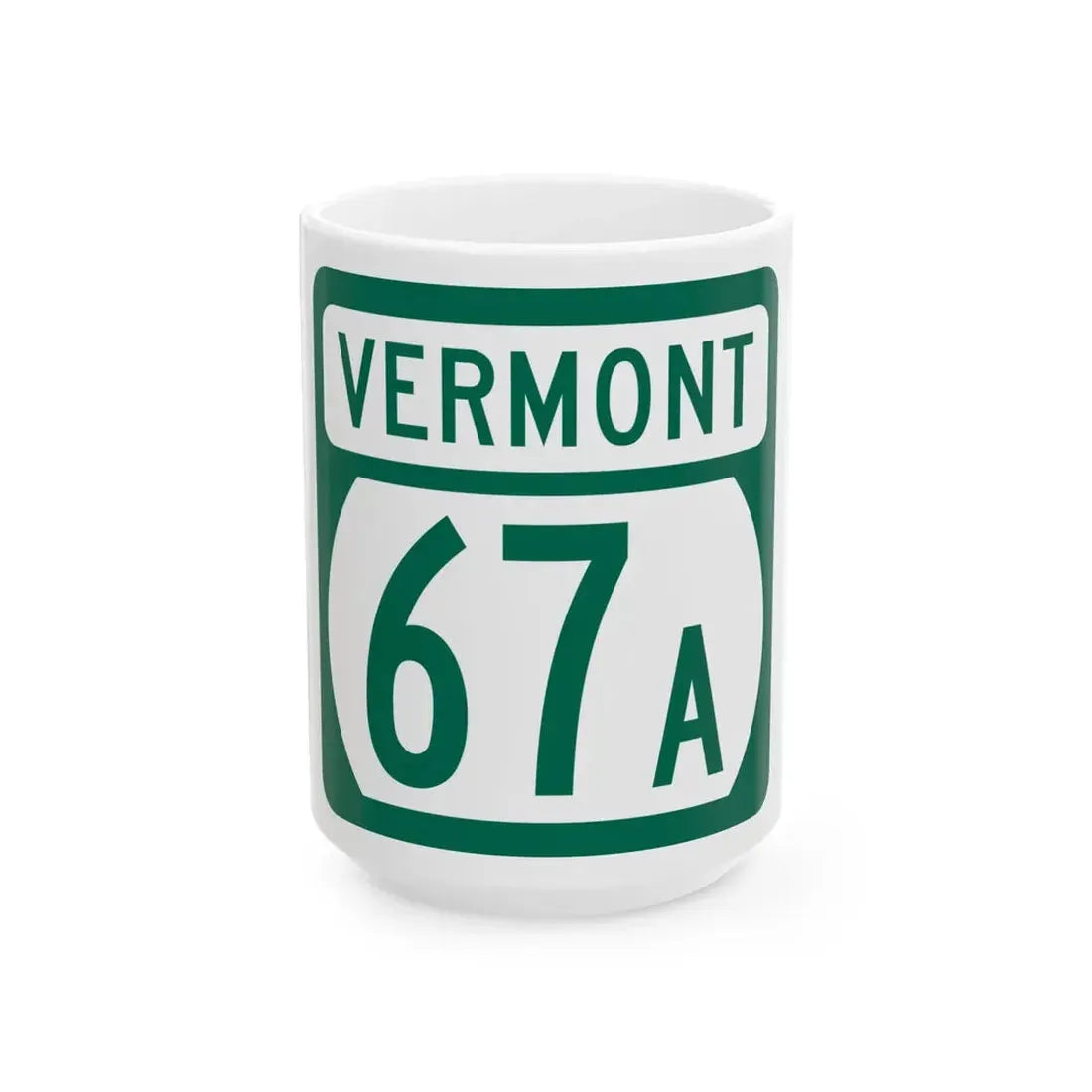 Vermont 67A (Vermont) (Road Sign) White Coffee Mug 15oz - Go Mug Yourself