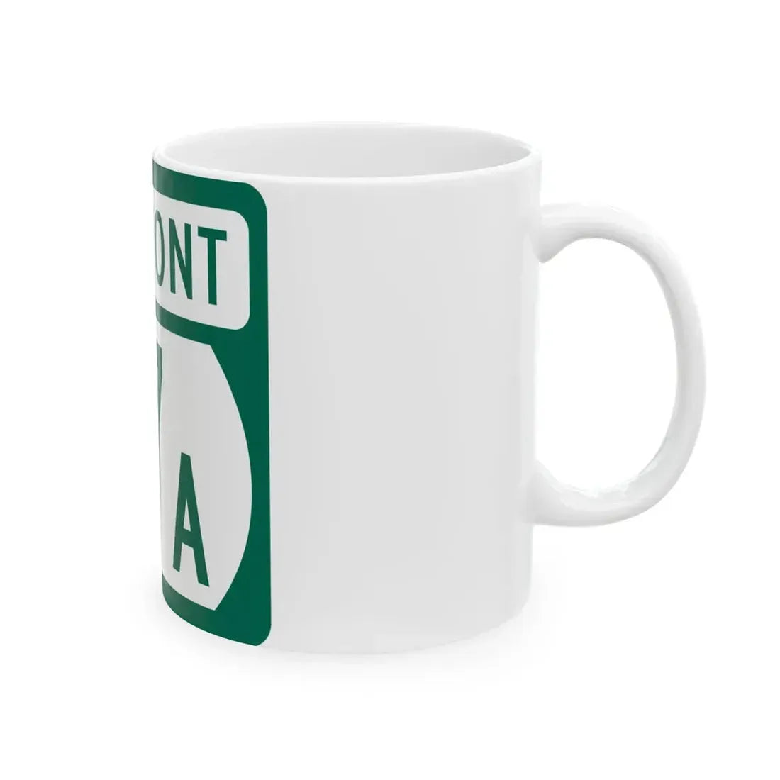Vermont 67A (Vermont) (Road Sign) White Coffee Mug - Go Mug Yourself