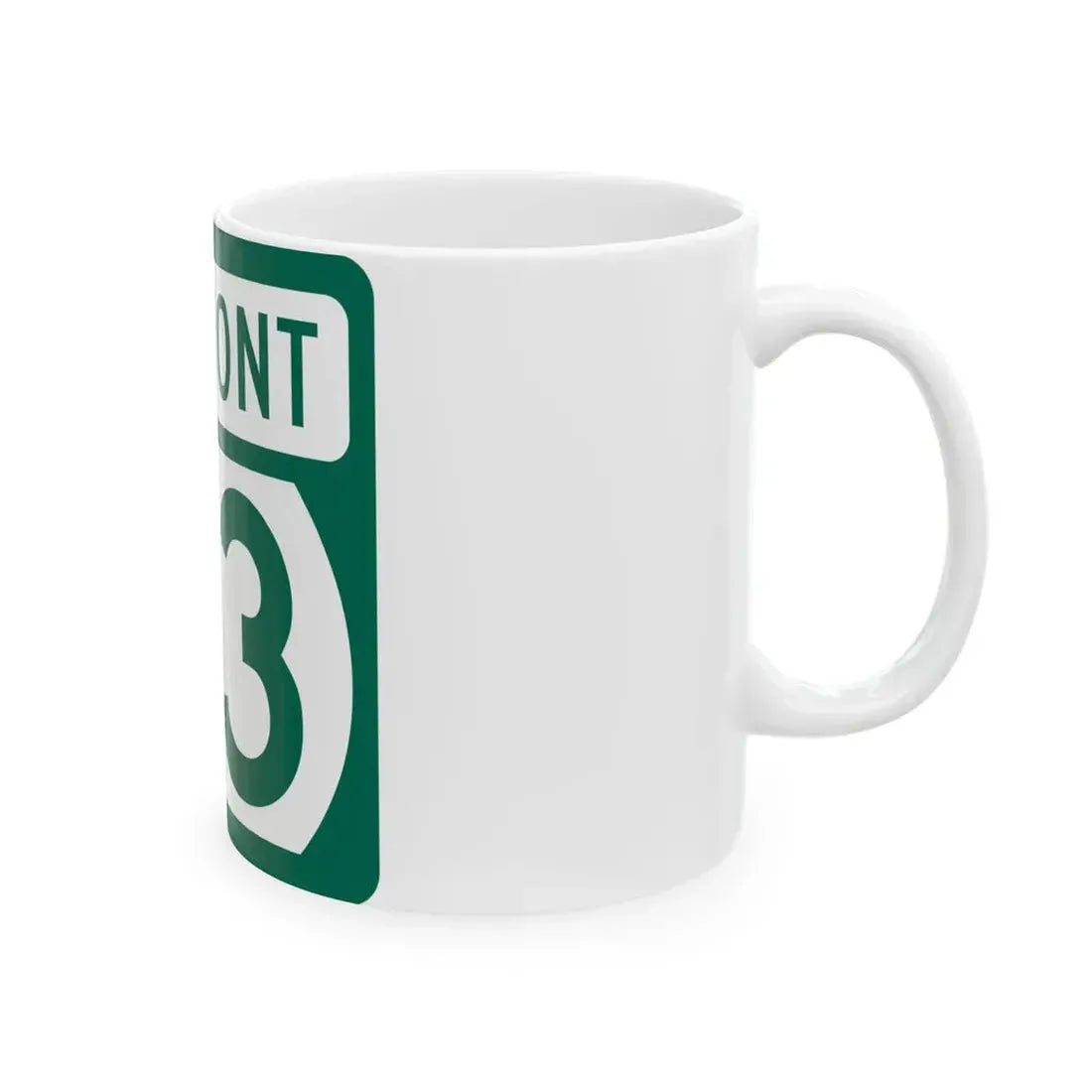Vermont 73 (Vermont) (Road Sign) White Coffee Mug - Go Mug Yourself