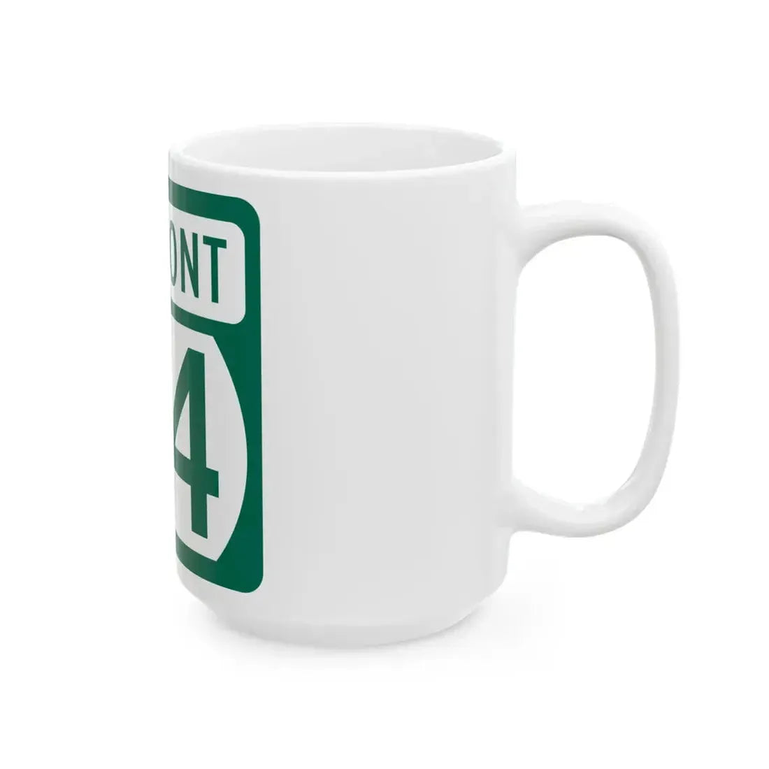 Vermont 74 (Vermont) (Road Sign) White Coffee Mug - Go Mug Yourself