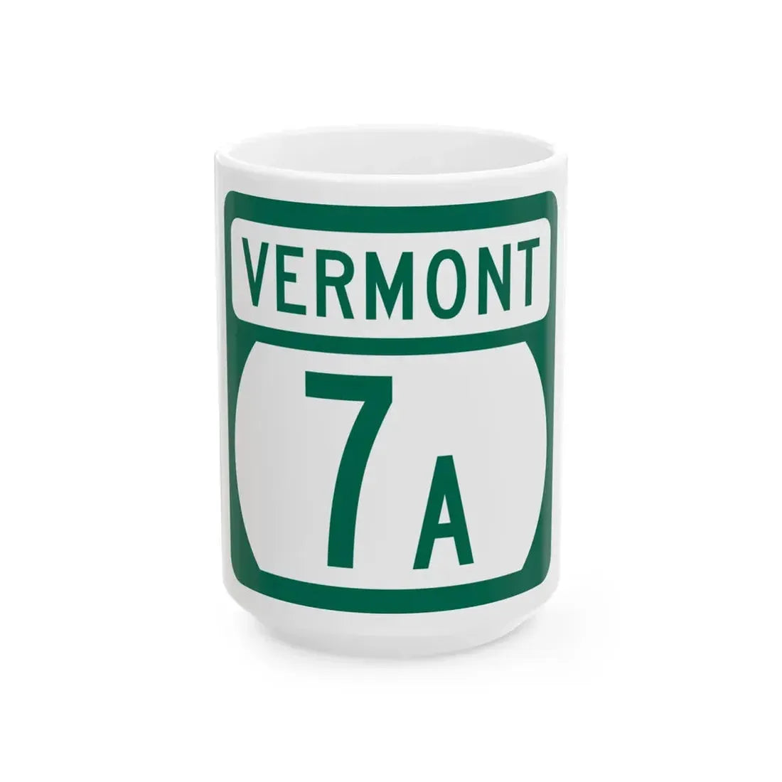 Vermont 7A (Vermont) (Road Sign) White Coffee Mug 15oz - Go Mug Yourself