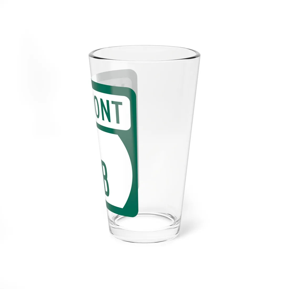 Vermont 7B (Vermont) (Road Sign) Pint Glss 16oz - Go Mug Yourself